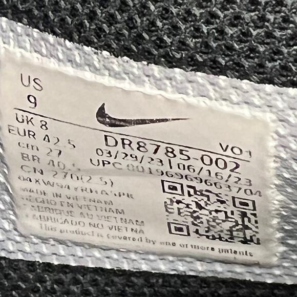 Nike JA 1 Fly Size 9 Mens Basketball Black Coconut Milk Silver DR8785 Preowned - Picture 7 of 8